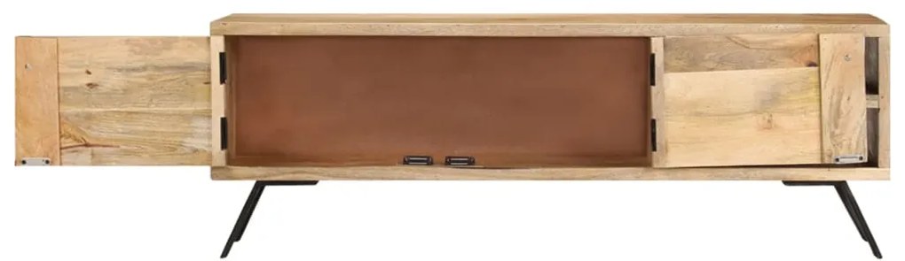 Móvel de TV 110x30x40 cm madeira de mangueira maciça