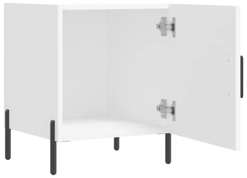 Mesa de cabeceira 2 pcs 40x40x50 cm derivados de madeira branco