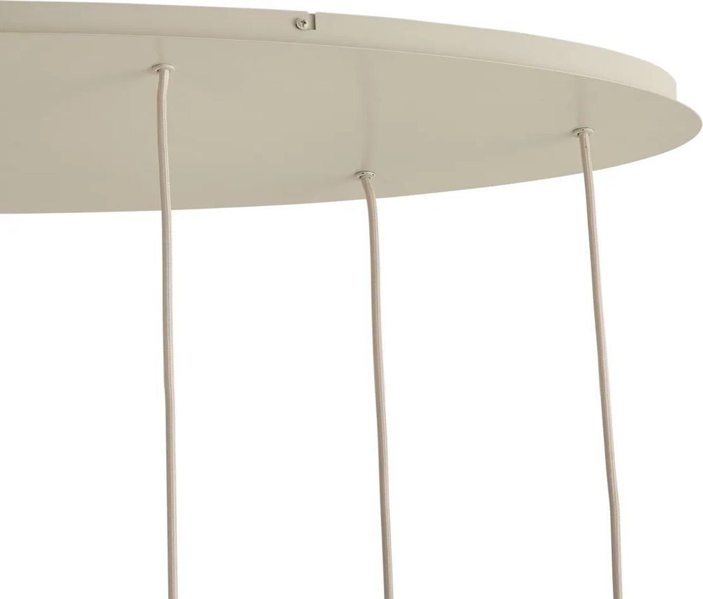 Candeeiro Pendente Japandi Bege 7 Luzes - Pluni Tuba