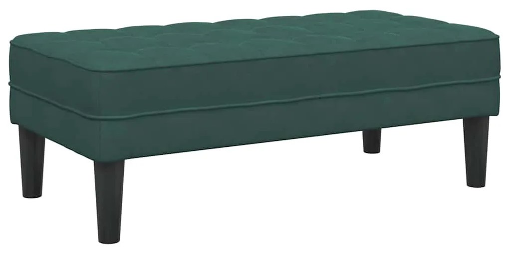 Banco Verde Escuro 113x57x39 cm Veludo