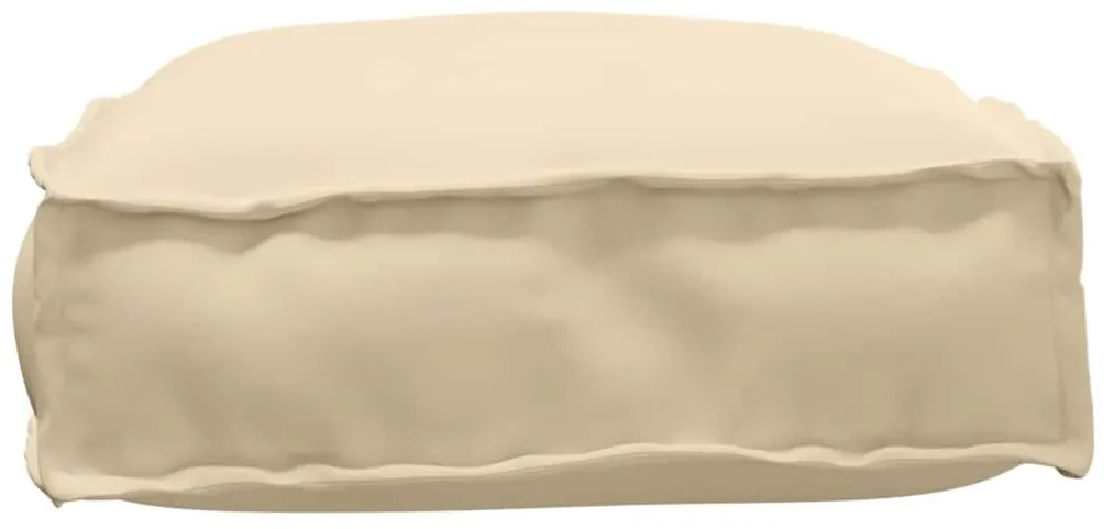 Cushion de Palete para assento Bege 60x40x8 cm Tecido Oxford