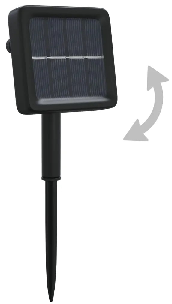 Luzes solares 5pcs 5x200 LEDs p/ interior/exterior azuis