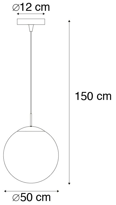 Candeeiro de suspensão escandinavo cromado com vidro transparente - Ball 50 Design,Moderno