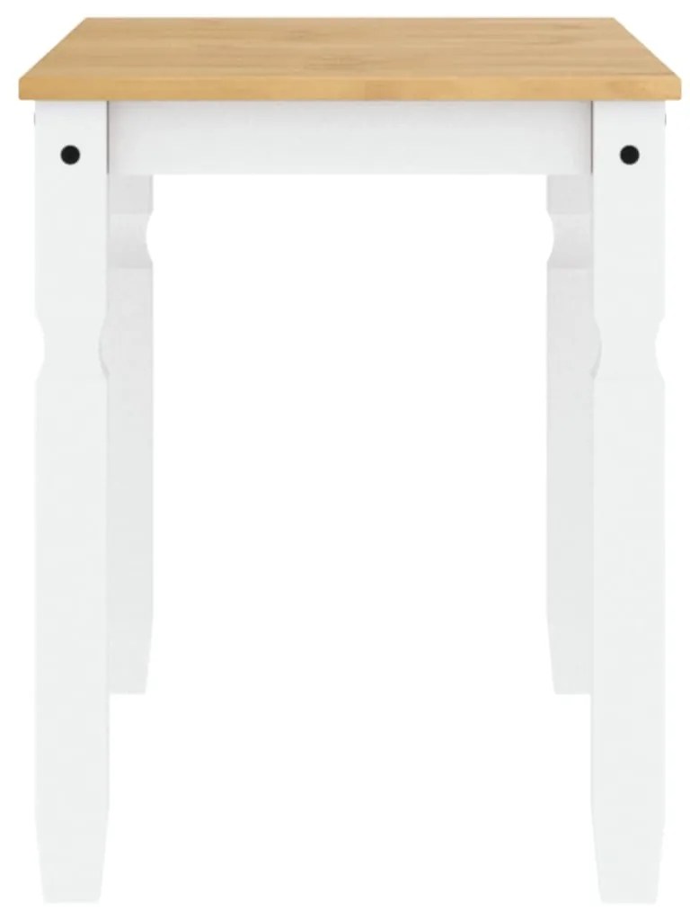 Mesa de jantar Corona 112x60x75 cm madeira pinho maciça branco