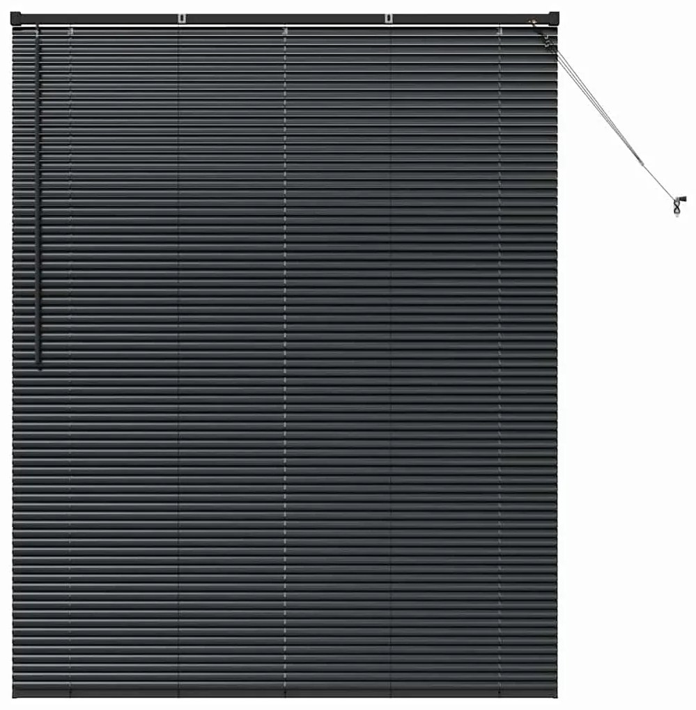 Persiana de Janela com cortinas Outros Manual Preto 140 x 175 cm Alumí