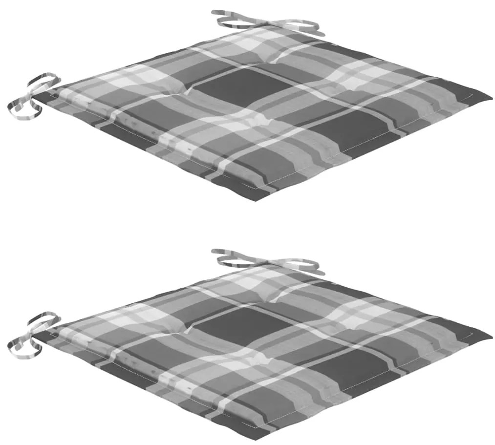 Cadeiras de jardim com almofadões 2 pcs acácia maciça