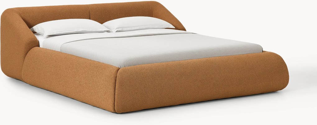 Cama estofada em bouclé Sofia