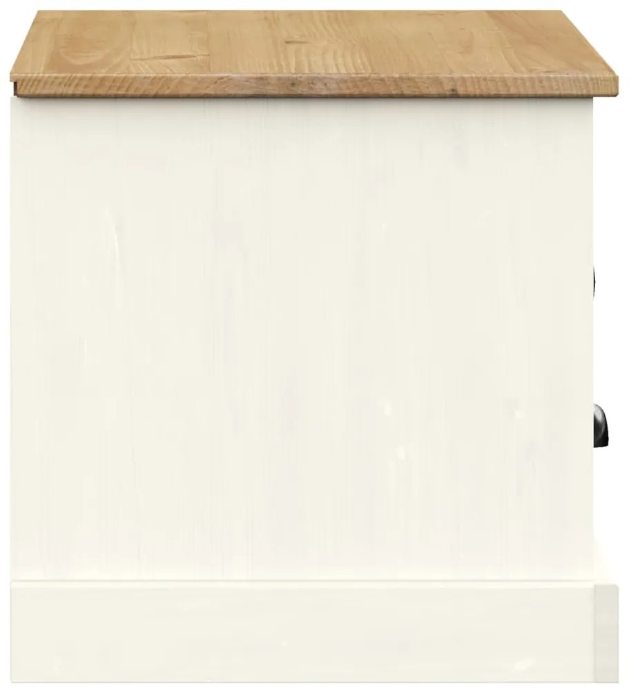 Móvel de TV VIGO 106x40x40 cm madeira de pinho maciça branco