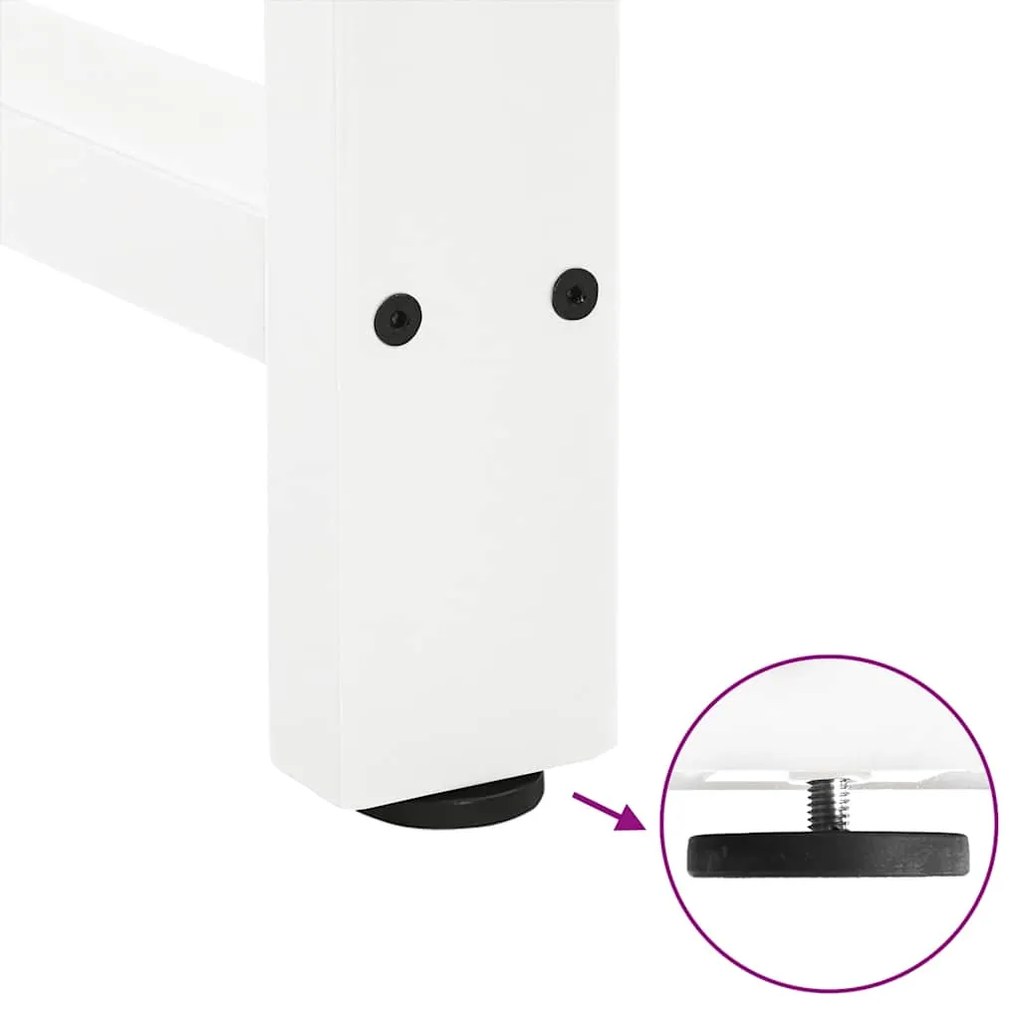 Pés para mesa de centro , brancos, 2 peças, 28x(42-43) cm, aço