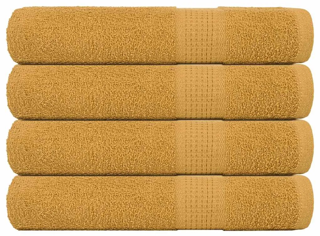 Toalhas de sauna 4 pcs 80x200 cm 360 gsm 100% algodão ouro