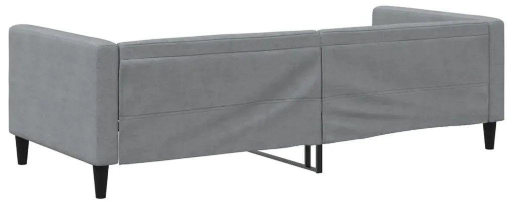 Sofá-cama 90x200 cm tecido cinzento-claro