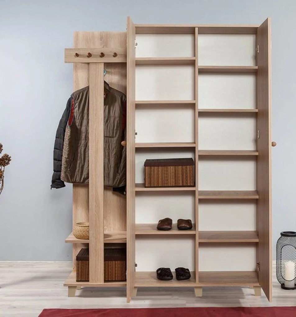 Hall Stand Garmanto – Sonoma Oak – 135x192x36 cm