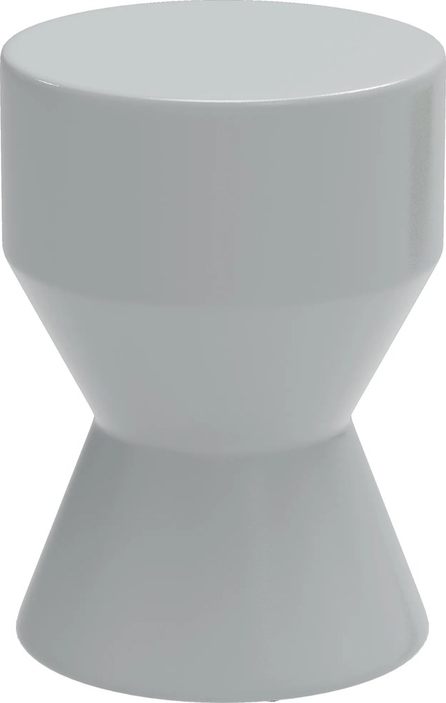 Outsunny Banquinho de cerâmica suportando até 120 kg Ø33 x 45,5 cm À prova de intempéries Banquinho para jardim em forma de ampulheta Cinza claro | Aosom Portugal