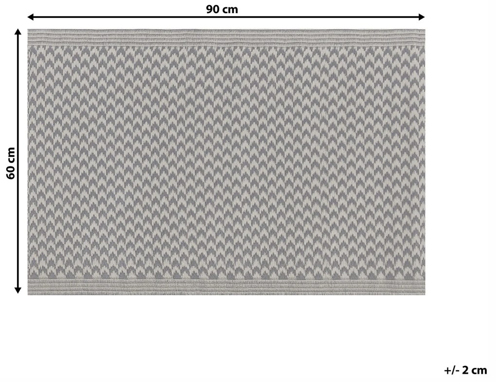 Tapete de exterior cinzento 60 x 90 cm MANGO Beliani