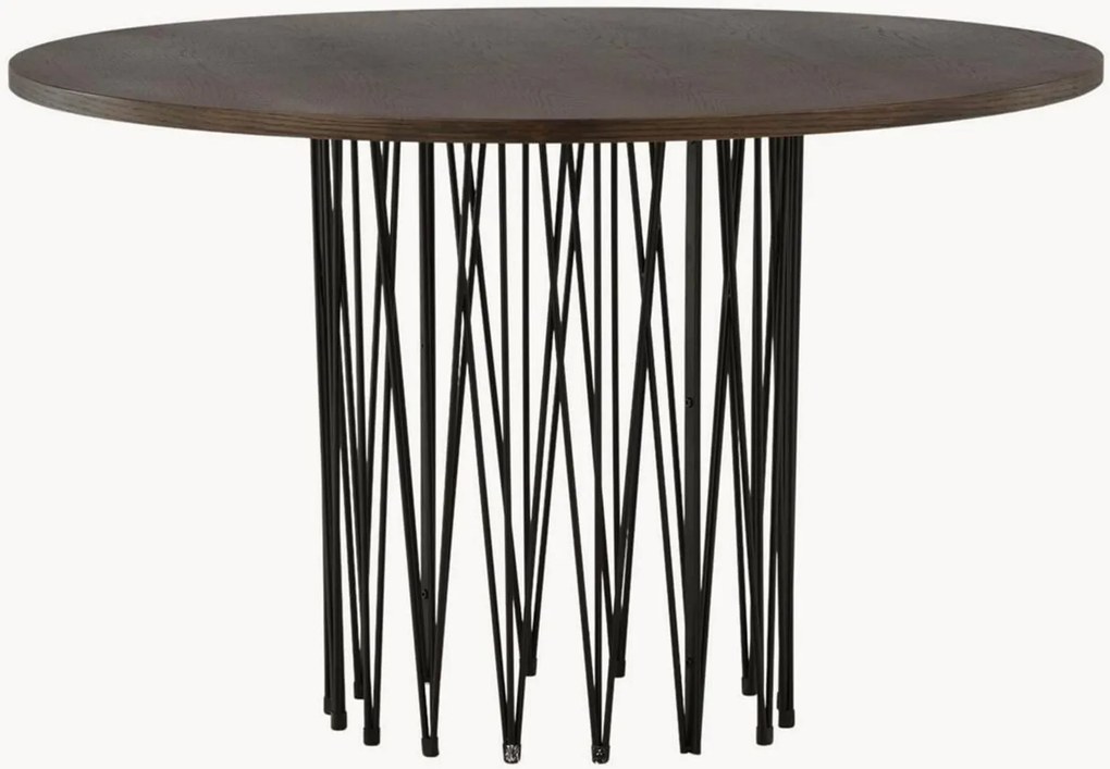 Mesa de jantar redonda com tampo de madeira Stone, Ø 120 cm