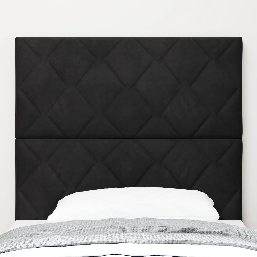 Cabeceira vidaXL Design Blocos de Diamante Preta 100 cm Veludo, Cabece