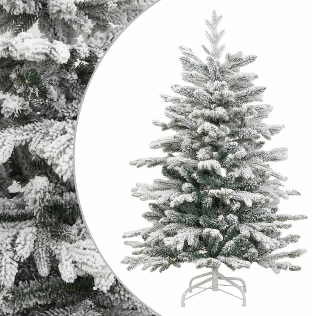 vidaXL Árvore de Natal artificial articulada c/ flocos de neve 240 cm