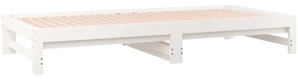 Sofá-cama de puxar 2x(90x200) cm pinho maciço branco