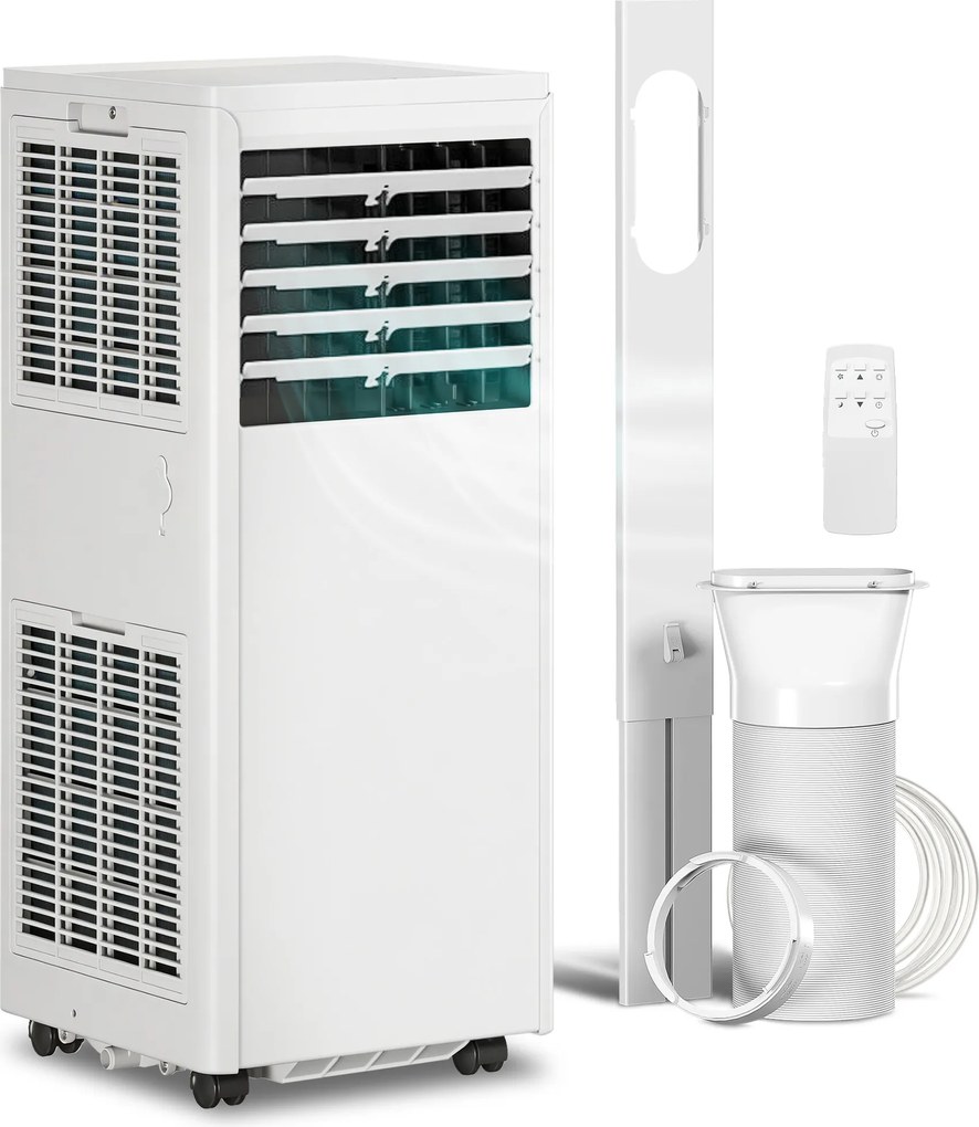 HOMCOM Ar-condicionado móvel 9000 BTU, ar-condicionado portátil 4 em 1, refrigeração, desumidificador, ventilador, modo noturno | Aosom Portugal