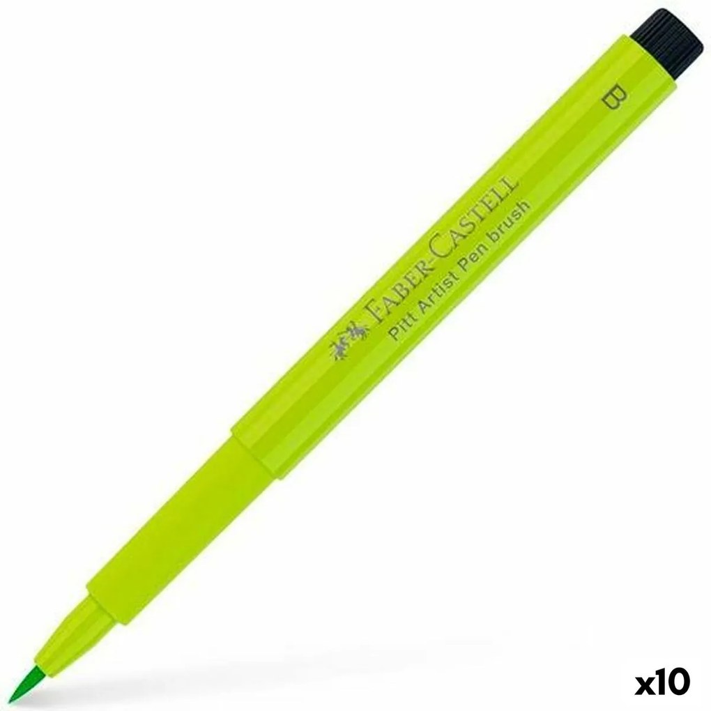 Marcadores Faber-castell Pitt Artist 10 Unidades Verde Claro