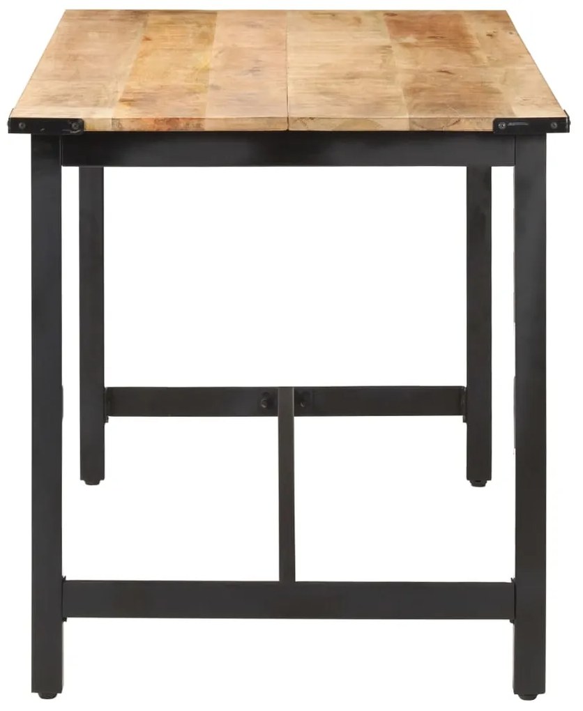 Mesa de jantar 140x70x76 cm madeira de mangueira maciça áspera