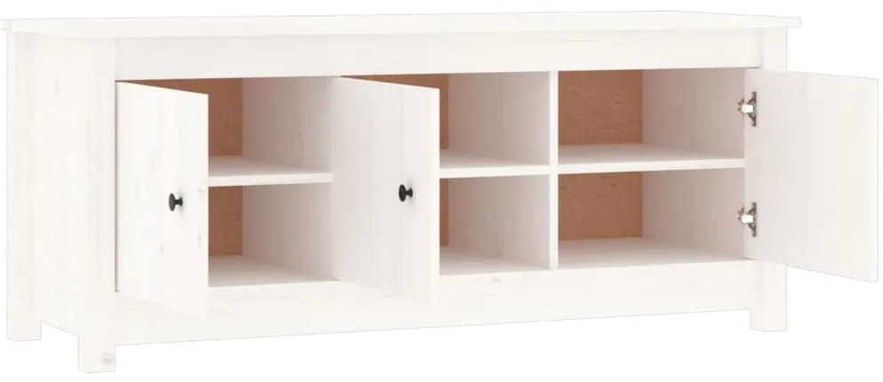 Sapateira 110x38x45,5 cm pinho maciço branco