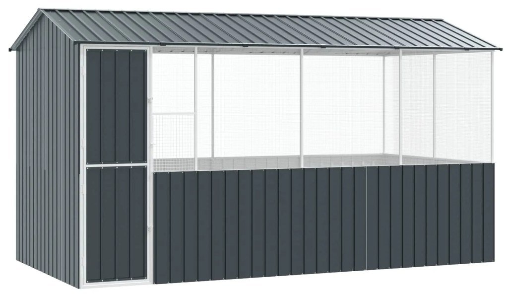 vidaXL Gaiola para Pássaros Antracite 410 x 210 x 230 cm