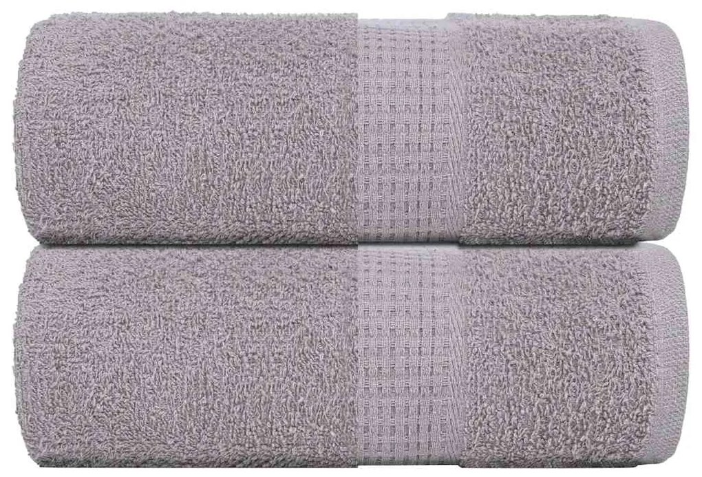 Toalhas de mãos 2 pcs 30x30 cm 360 gsm 100% algodão cinzento