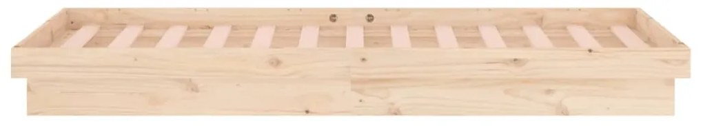 Estrutura de cama com luzes LED 90x200 cm madeira maciça
