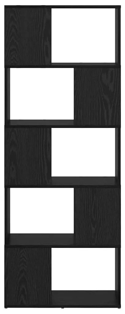 Estante Carvalho Preto Madeira engenharia 60 x 24 x 155 cm