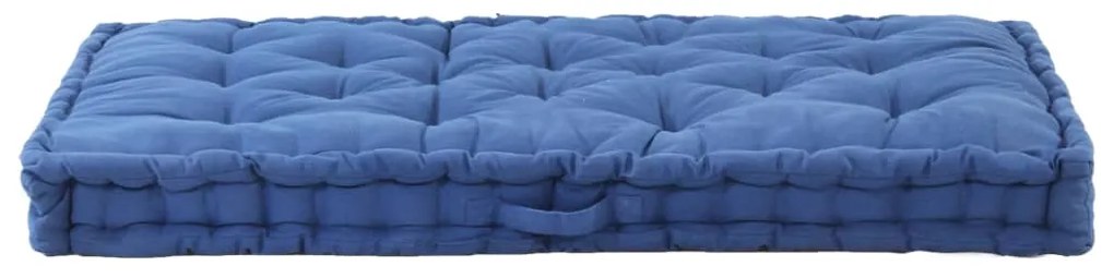 Almofadões para sofá de paletes 2 pcs algodão azul-claro