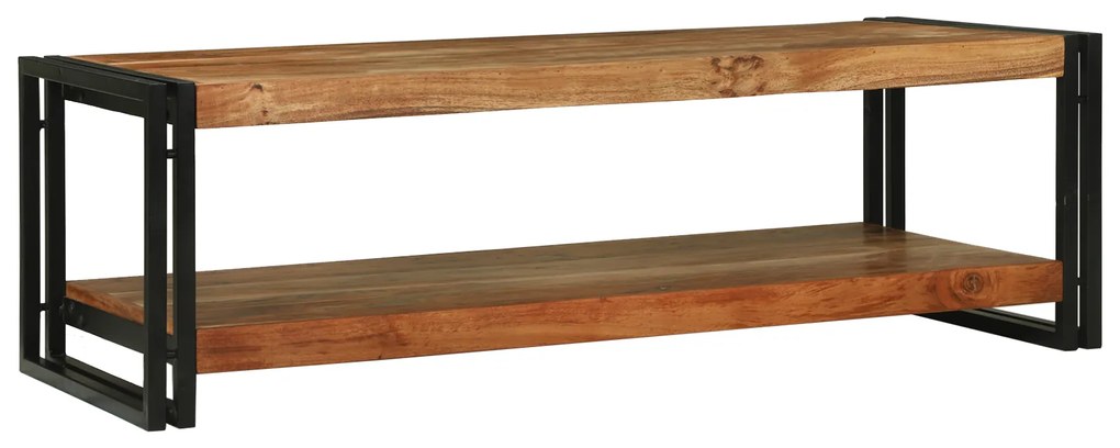vidaXL Mesa de Café 120x50x38 cm de Madeira Sólida de Acácia