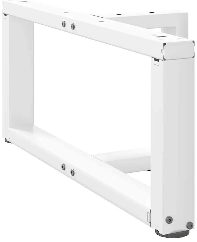 Pés para mesa de centro em forma de T, 2 peças, branco, 70x25x(30-31)