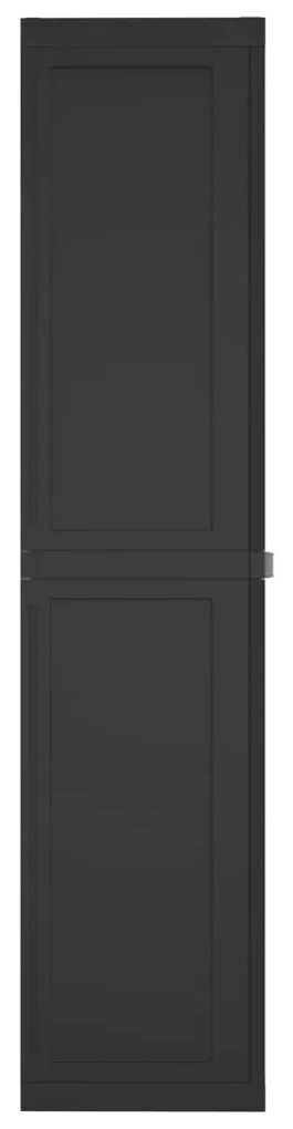Móvel de arrumação para exterior 65x37x165 PP preto