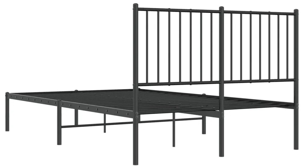 Estrutura de cama com cabeceira 120x200 cm metal preto