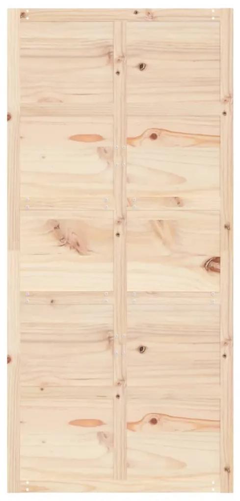 Porta de celeiro 100x1,8x214 cm madeira de pinho maciça