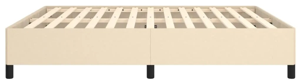 Estrutura de cama sem colchão 160x200 cm tecido cor creme