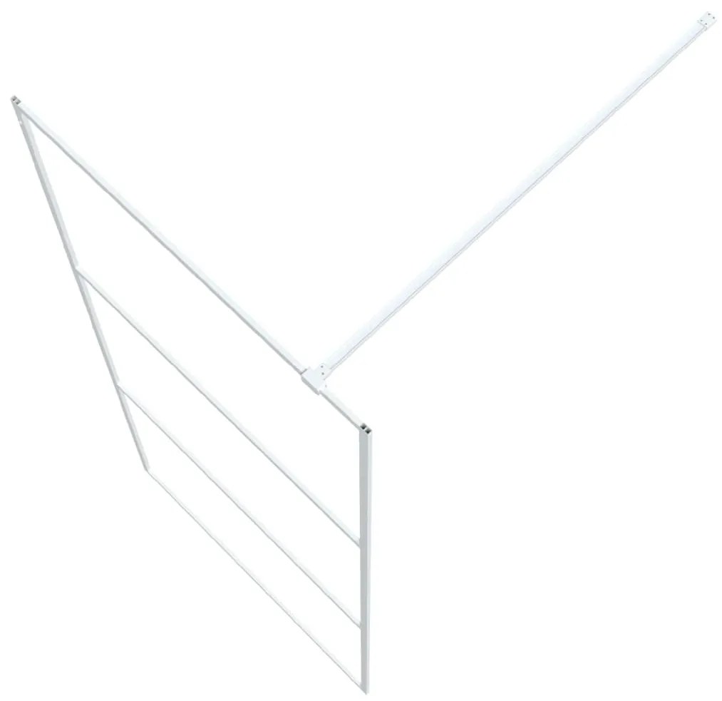 Divisória de chuveiro 90x195 cm vidro transparente ESG branco