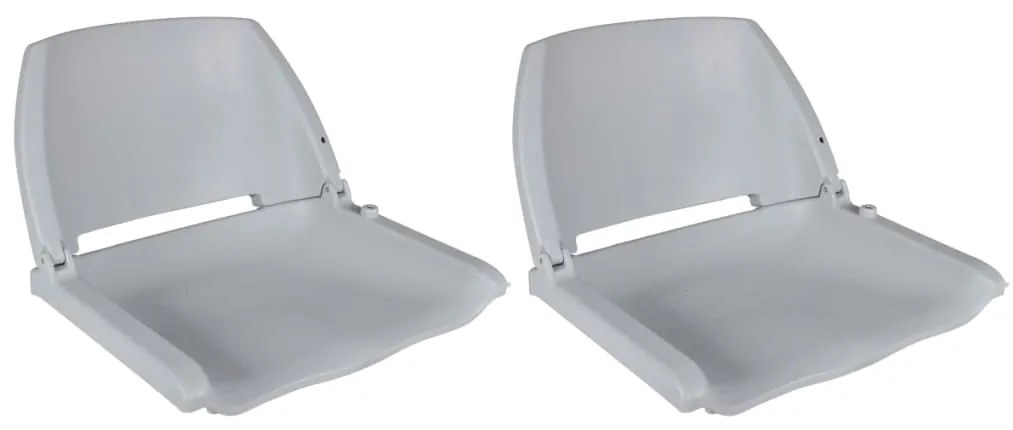 vidaXL Assentos de barco 2 pcs encosto dobrável 41x51x48 cm cinzento