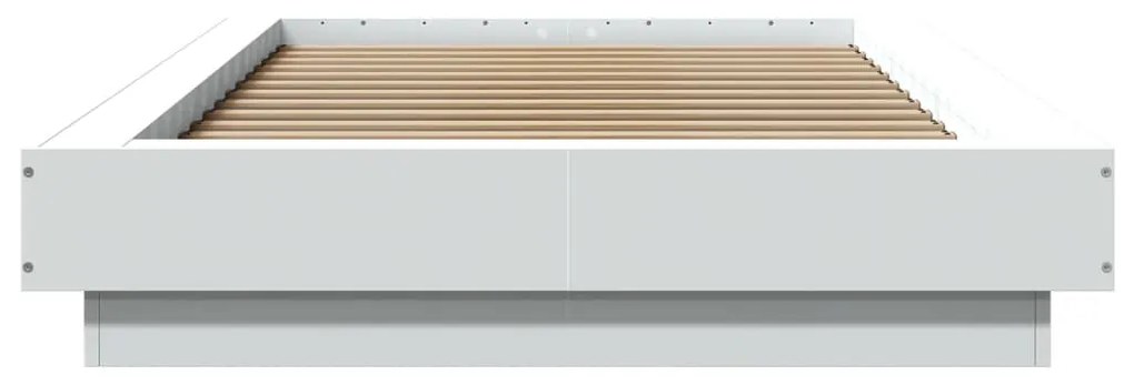 Estrutura cama c/ luzes LED 75x190 cm derivados madeira branco