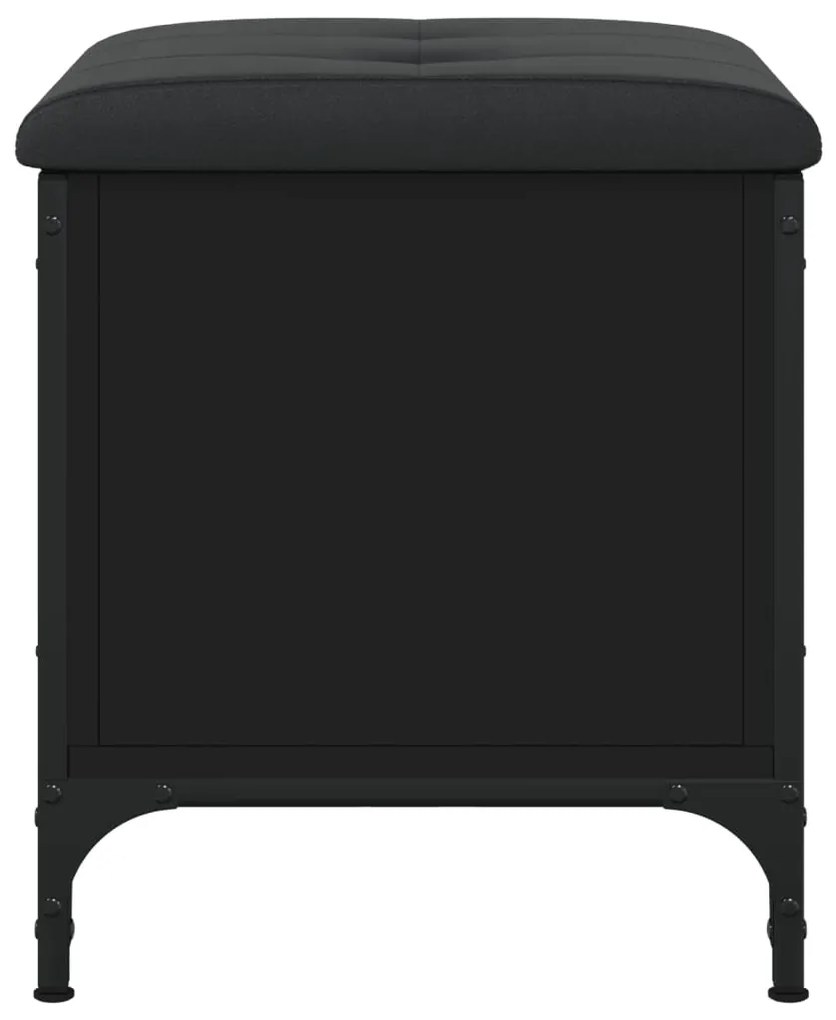 Banco de arrumação 42x42x45 cm derivados de madeira preto