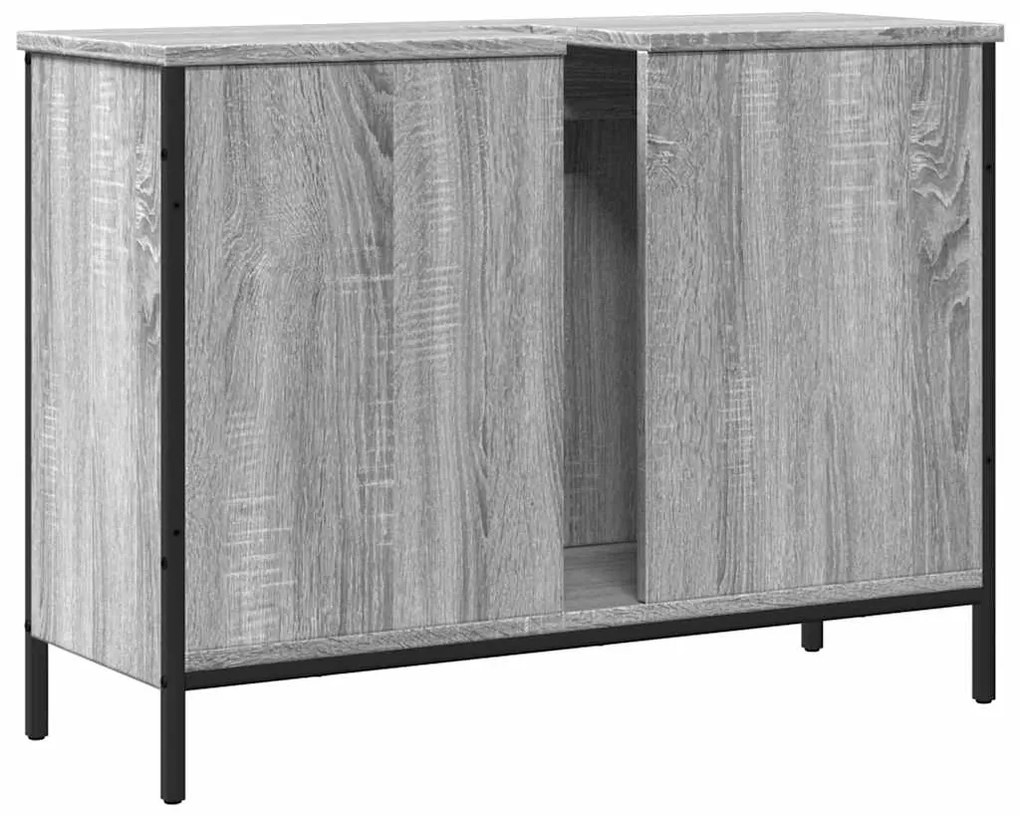Móvel p/ lavatório 80x30x60cm derivados madeira cinzento sonoma