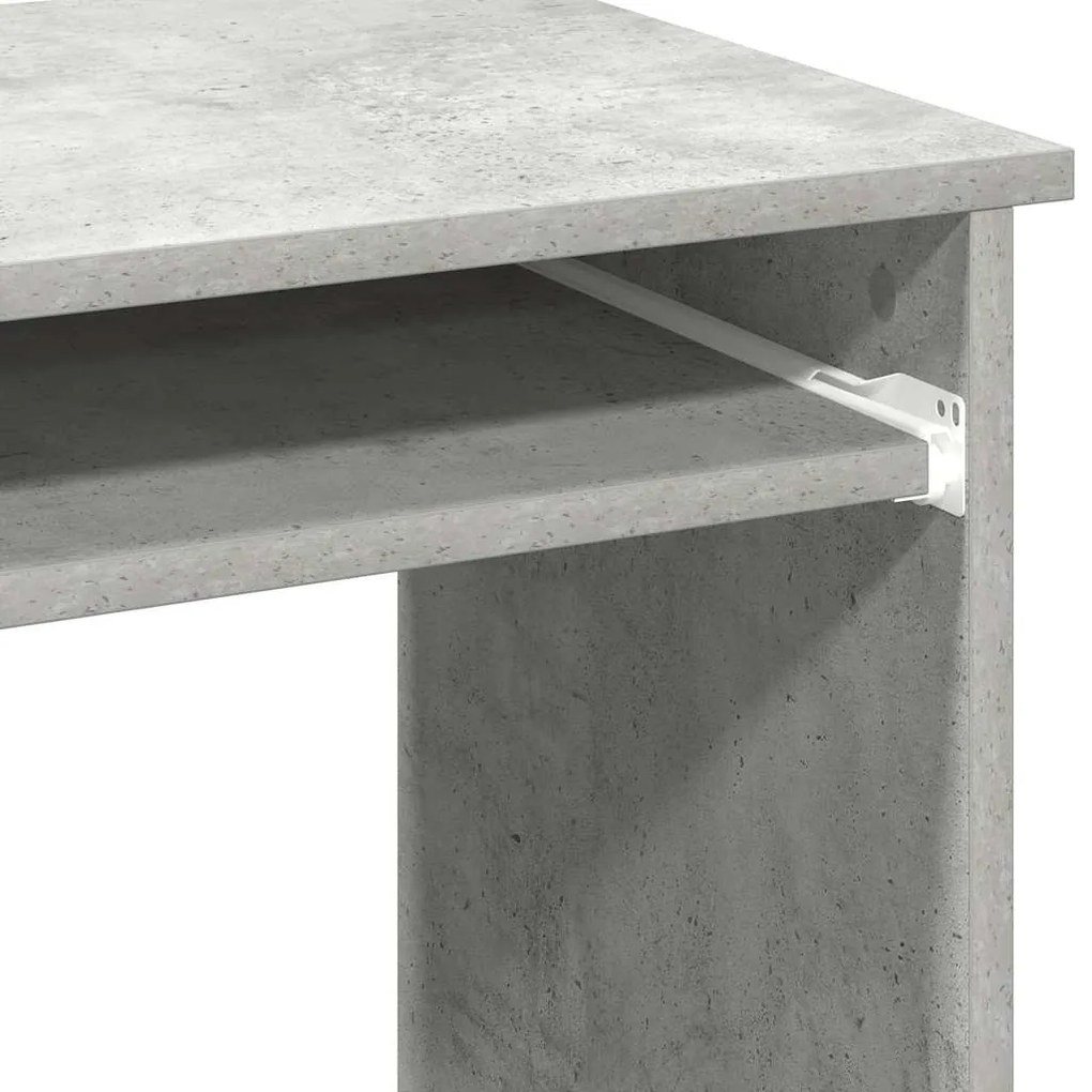 Secretária c/ prateleiras 84x40x78 cm contrap. cinzento cimento