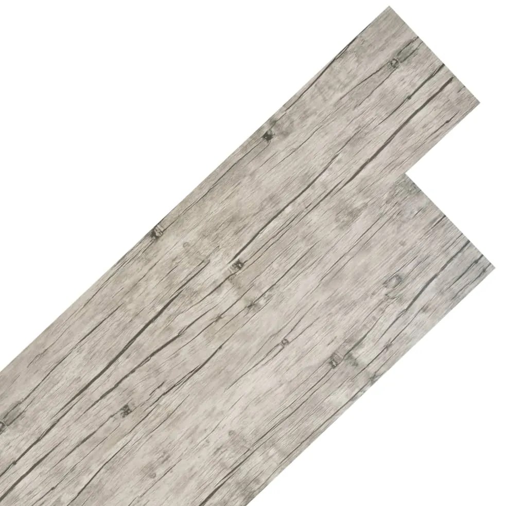 146591 vidaXL Tábuas soalho não-autoadesivas PVC 4,46 m² 3 mm cinza-claro