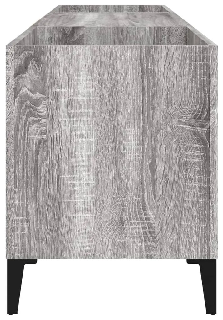 Armário p/ discos 121x38x48cm derivados madeira cinzento sonoma