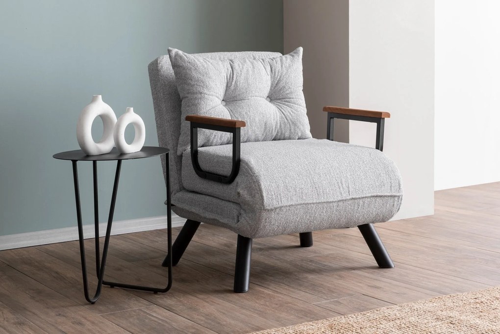 Sofá-cama de 1 Lugar Sando – Cinzento – 175x60 cm