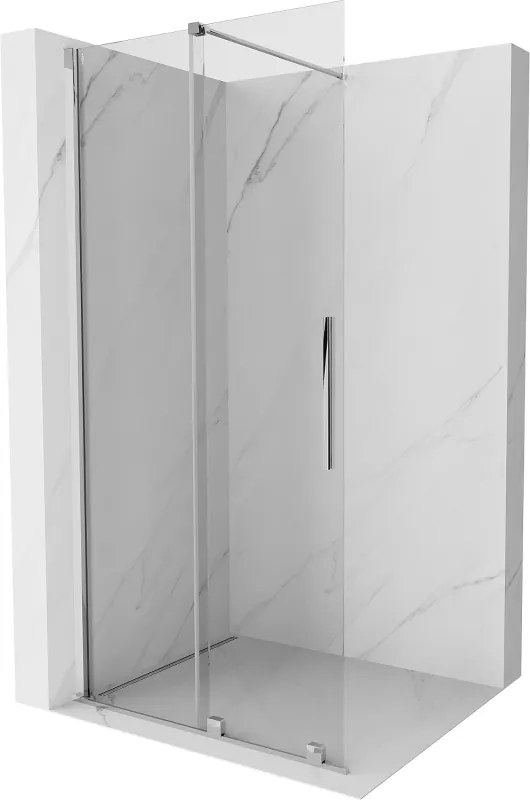 Mexen Velar parede de chuveiro deslizante Walk-in 70 x 200 cm, transparente 8 mm, cromado - 871-070-000-03-01