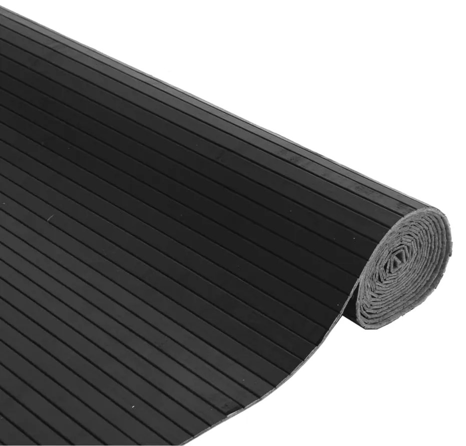 Tapete retangular 80x300 cm bambu cinzento