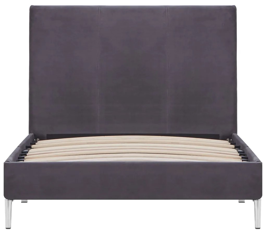 Estrutura de cama 90x200 cm tecido cinzento