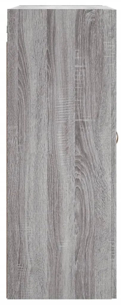 Armário de parede 69,5x34x90 cm deriv. madeira cinzento sonoma
